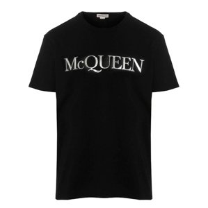 ALEXANDER MCQUEEN Logo Black tričko Veľkosť: M