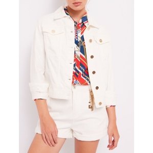 GAUDI Jeans White rifľová bunda Veľkosť: L