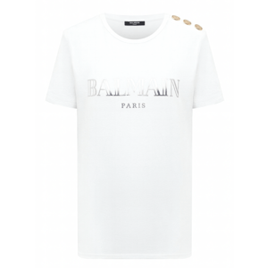 BALMAIN Paris Buttons White tričko Veľkosť: XL