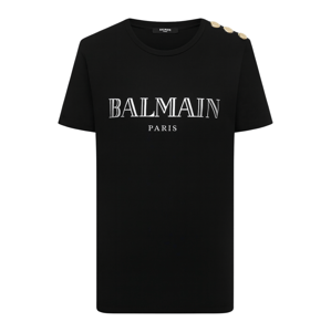 BALMAIN Paris Buttons Black tričko Veľkosť: XL