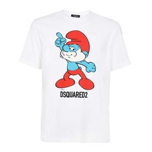 DSQUARED2 X The Smurfs White tričko Veľkosť: S