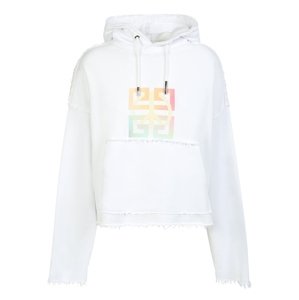 GIVENCHY Logo Cropped White mikina Veľkosť: M