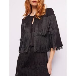 GAUDI Fringed Black sako Veľkosť: S