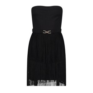GAUDI Fringed Black šaty Veľkosť: S