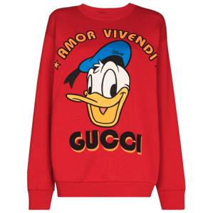 GUCCI X DISNEY Donald Duck Red mikina Veľkosť: XL