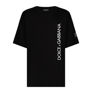 DOLCE & GABBANA Logo Black tričko Veľkosť: L