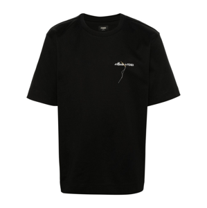 FENDI Embroidery Black tričko Veľkosť: XL
