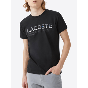 LACOSTE Logo Black tričko Veľkosť: XXL