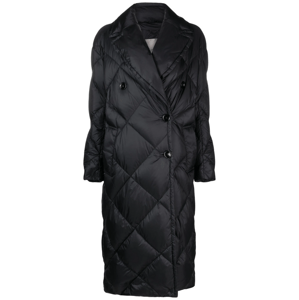 MAX MARA Quilted Black kabát Veľkosť: M