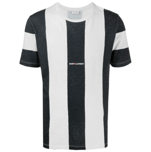 SAINT LAURENT Striped White tričko Veľkosť: L