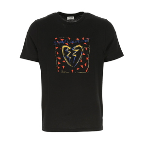 SAINT LAURENT Broken Heart Black tričko Veľkosť: S