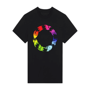 GIVENCHY Rainbow Circle Black tričko Veľkosť: L
