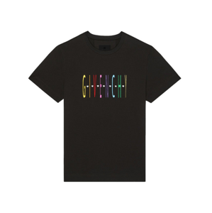 GIVENCHY Colorful Logo Black tričko Veľkosť: L