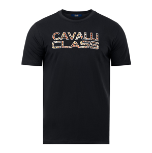 CAVALLI CLASS Logo Black tričko Veľkosť: L