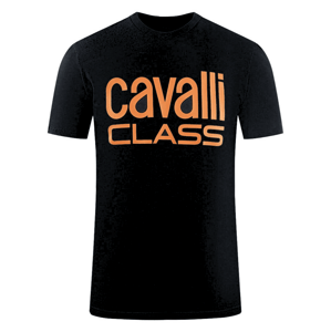 CAVALLI CLASS Roderick Black tričko Veľkosť: XXL