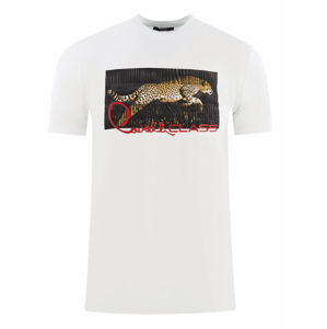 CAVALLI CLASS Leopard II. White tričko Veľkosť: 3XL
