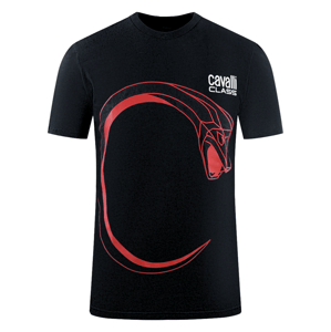 CAVALLI CLASS Snake Black tričko Veľkosť: XL