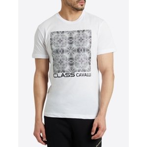 CAVALLI CLASS Graphic White tričko Veľkosť: XL