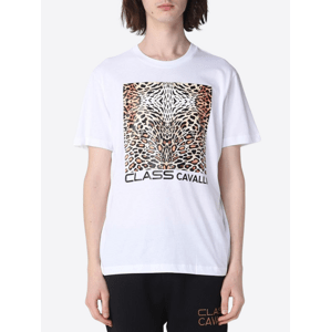 CAVALLI CLASS Cheetah White tričko Veľkosť: 3XL