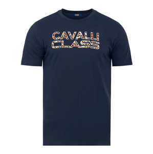 CAVALLI CLASS Logo Blue tričko Veľkosť: XL
