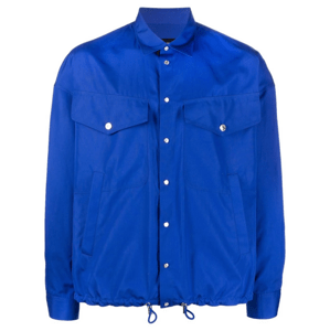 DSQUARED2 Drawstring Hem Blue košeľová bunda Veľkosť: L