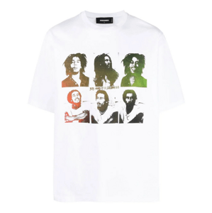 DSQUARED2 Bob Marley White tričko Veľkosť: L