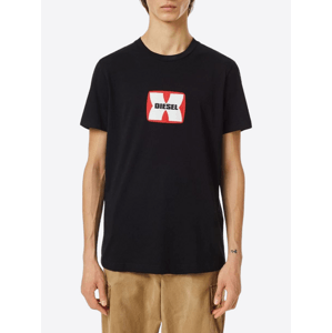 DIESEL Embossed Logo Black tričko Veľkosť: XXL