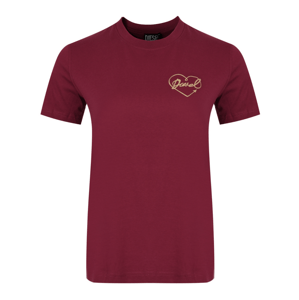 DIESEL Love Burgundy tričko Veľkosť: M