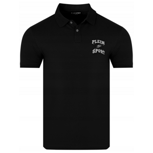 PLEIN SPORT Refined Black polo tričko Veľkosť: M