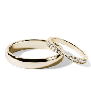 Zlaté svadobné obrúčky s diamantmi KLENOTA