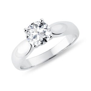 Zásnubný prsteň z bieleho zlata s 1,0 ct lab grown diamantom KLENOTA