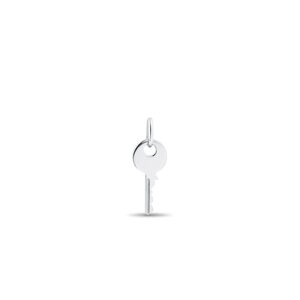Minimalistický prívesok kľúčik z bieleho 14k zlata KLENOTA