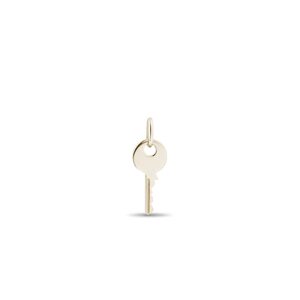 Minimalistický prívesok kľúčik zo žltého 14k zlata KLENOTA