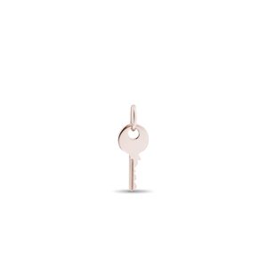 Minimalistický prívesok kľúčik z ružového 14k zlata KLENOTA