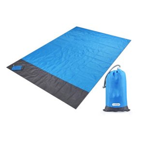 Vrecková outdoor mini deka, 200 x 140 cm Farba: Modrá