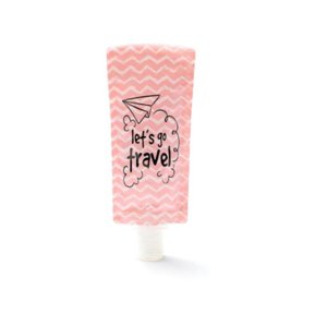 Cestovná fľaštička / skladacia tuba, 90 ml Farba: Ružová