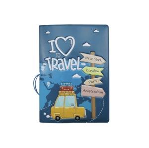 B2B Obal na pas I Love Travel Farba: Tmavo modrá