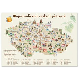 Pivná stieracia mapa Česká republika