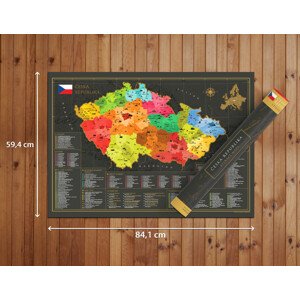 Stieracia mapa Česká Republika (ČR) 84,1 x 59,4 cm