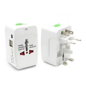 Univerzálny cestovný adaptér EU, UK, USA, AUS Typ: S 2x USB + USB-C