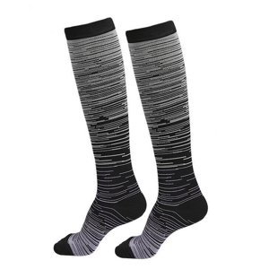 Kompresné podkolienky do lietadla, unisex, ružovo-modré Farba: Čierno-sivá, Veľkosť: L/XL