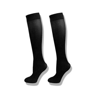Kompresné podkolienky do lietadla, unisex, čierne Veľkosť: L/XL