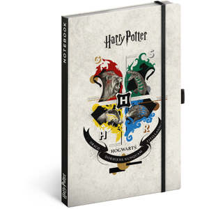 Notes Harry Potter, linajkovaný, 13 × 21 cm