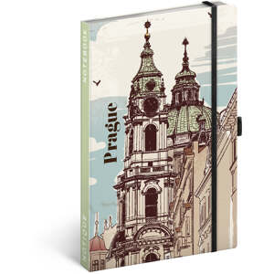 Notes Praha, linajkovaný, 13 × 21 cm