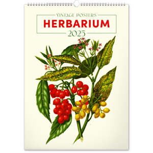 Nástenný kalendár Vintage plagáty - herbár 2025, 33 × 46 cm