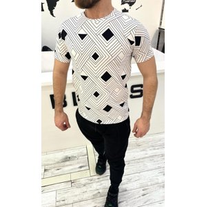Bielo-čierne pánske tričko