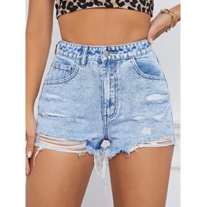 Rifľové potrhané šortky