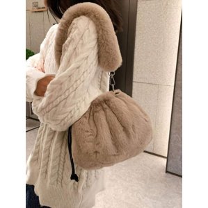 Beige bear bag