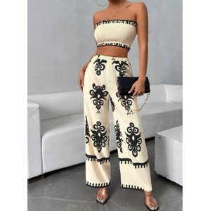 Béžový nohavicový komplet