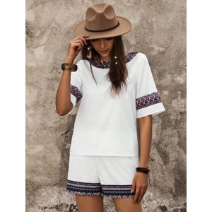 Biely kraťasový komplet